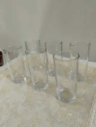 Set 6 Bicchieri Vetro Trasparente