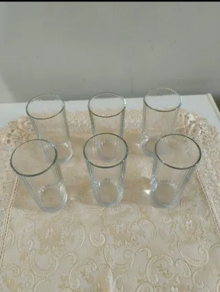Set 6 Bicchieri Vetro Trasparente