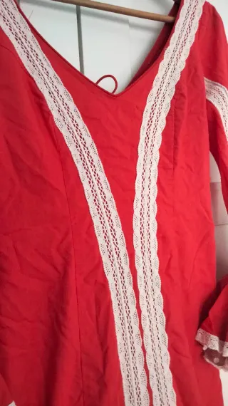 Traje Flamenca Rojo con Volantes
