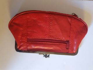 OFERTA! Monedero Cuero Vintage Rojo