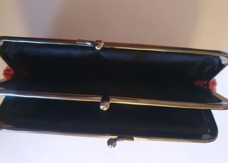 OFERTA! Monedero Cuero Vintage Rojo