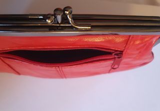 OFERTA! Monedero Cuero Vintage Rojo