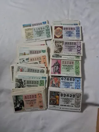 Lotería Nacional Billetes 70s y 80s