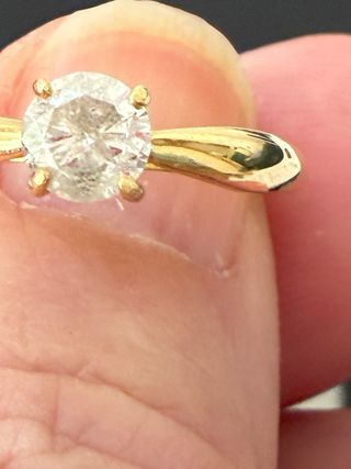 Anillo Oro 18k Diamante Natural 0.76 Ct