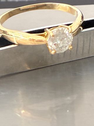 Anillo Oro 18k Diamante Natural 0.76 Ct