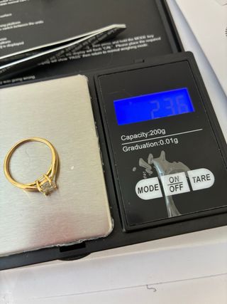 Anillo Oro 18k Diamante Natural 0.76 Ct