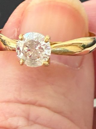 Anillo Oro 18k Diamante Natural 0.76 Ct