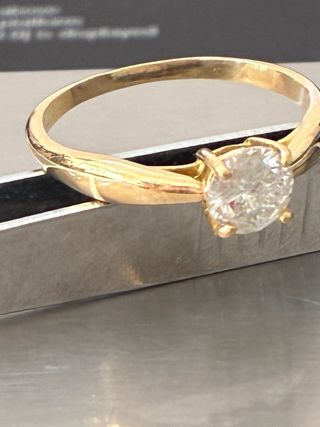 Anillo Oro 18k Diamante Natural 0.76 Ct