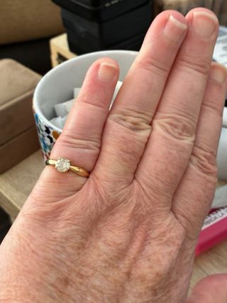 Anillo Oro 18k Diamante Natural 0.76 Ct