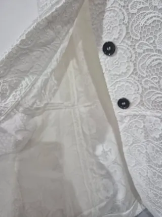 Blazer Zara Bianco Pizzo