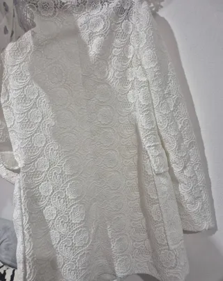 Blazer Zara Bianco Pizzo