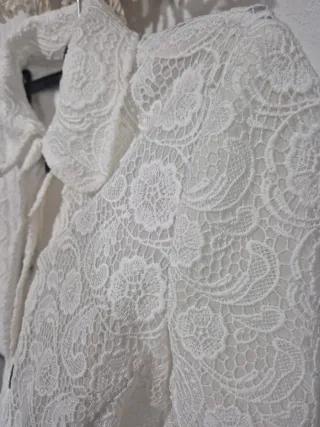 Blazer Zara Bianco Pizzo