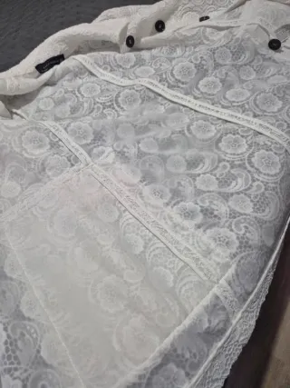 Blazer Zara Bianco Pizzo