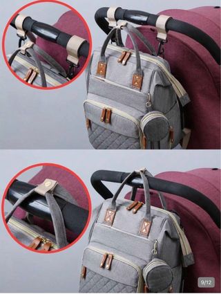 Mochila Cambiador Bebé Grande Gris