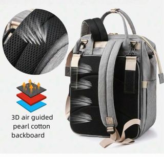 Mochila Cambiador Bebé Grande Gris