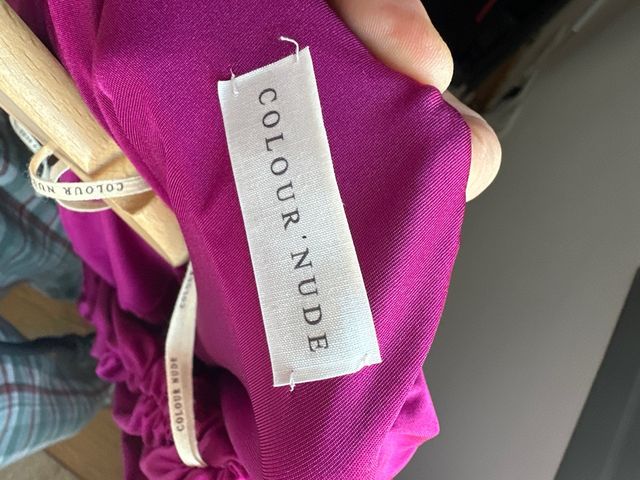 Vestido ajustado fruncido talla 38 Color Nude