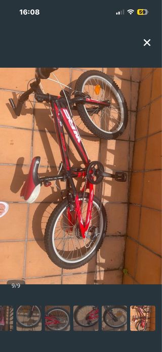 Bicicleta infantil WRC roja