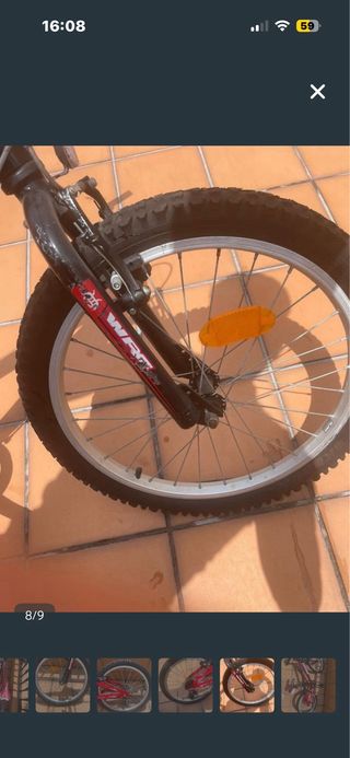 Bicicleta infantil WRC roja