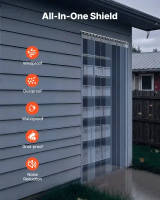 X2 Tenda a Strisce in Plastica Spessore 2mm, Altez