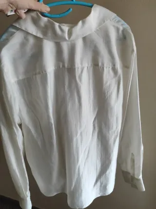 Camisa Zara Talla S Blanca Bordada