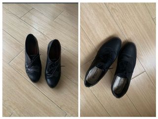 Zapatos abotinado de piel y Zapatos tipo Oxford