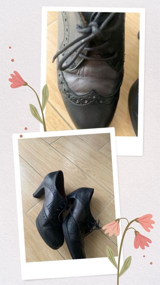 Zapatos abotinado de piel y Zapatos tipo Oxford