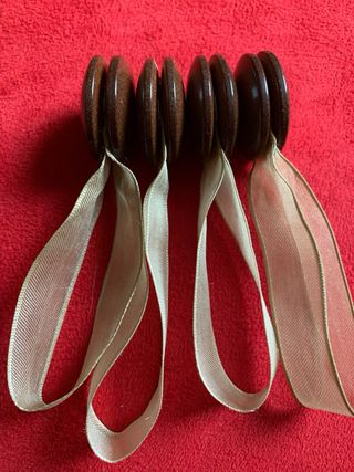 4 Calamite Bottone Tende Marrone Oro