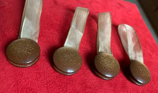 4 Calamite Bottone Tende Marrone Oro