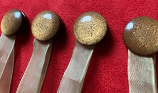4 Calamite Bottone Tende Marrone Oro