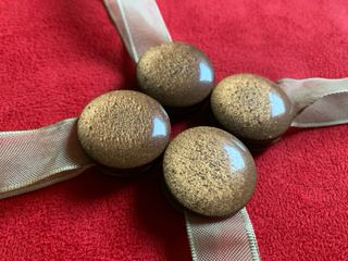 4 Calamite Bottone Tende Marrone Oro