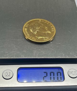 Moneda de oro puro y plata Napoleón III, 1862