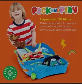 Maleta Infantil Trunki Azul y Verde