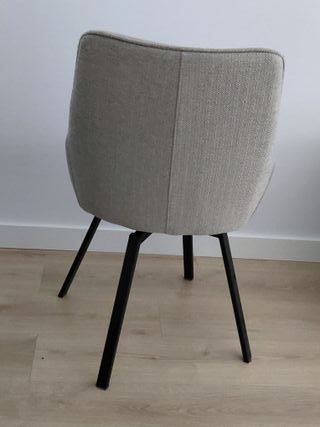 Silla tapizada moderna gris - como nueva