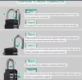 Candado de combinación de 4 dígitos NUEVOS