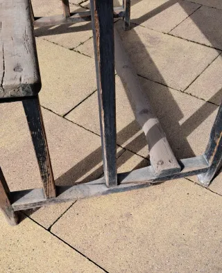 Pupitre doble antiguo madera, para restaurar.