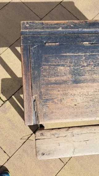 Pupitre doble antiguo madera, para restaurar.