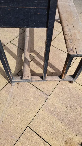 Pupitre doble antiguo madera, para restaurar.