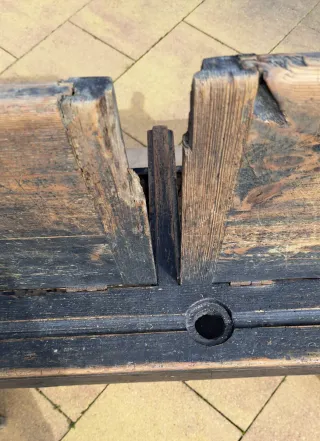 Pupitre doble antiguo madera, para restaurar.