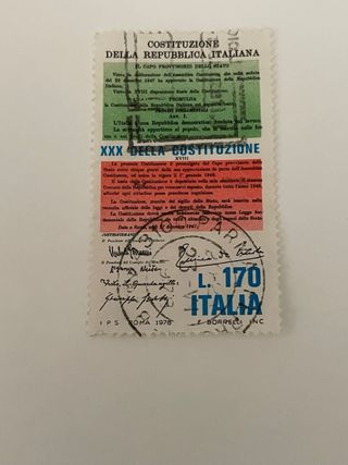 Francobollo Costituzione Italiana L.170