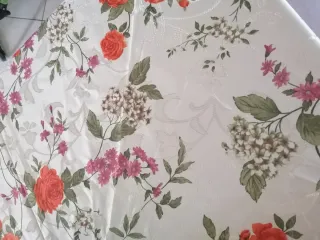 Tovaglia rotonda floreale 162 cm rose arancioni