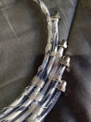 Collana handmade tubi gomma e dadi ciechi