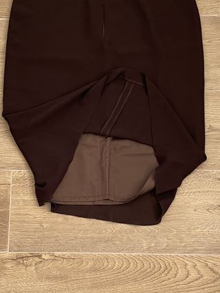 Falda recta marrón talla 42