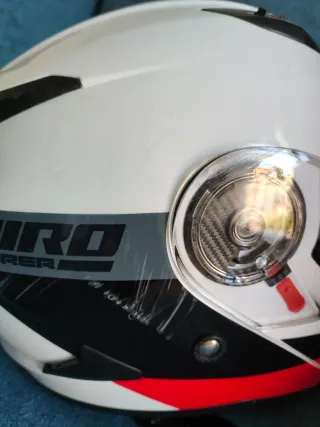 Casco Shiro Blanco y intercomunicador