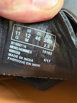 Zapatos Clarks Piel Negra Gore-Tex Talla 46