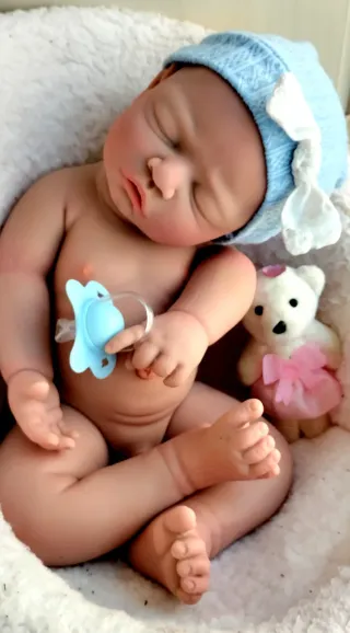 Bebé Reborn Silicona Completa 44cm Niño ARTESANAL