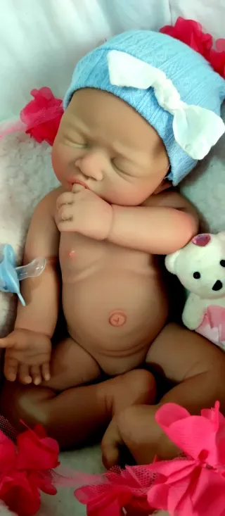 Bebé Reborn Silicona Completa 44cm Niño ARTESANAL