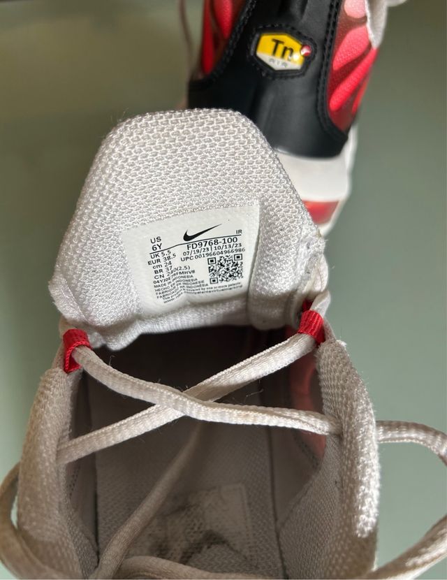 Zapatillas Nike Air Max Plus GS Rojas y Blancas