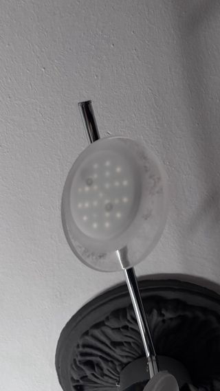 Lámpara de techo LED plateada