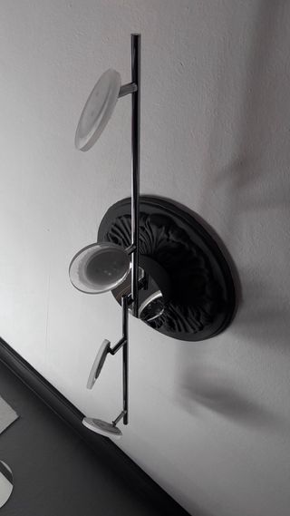 Lámpara de techo LED plateada