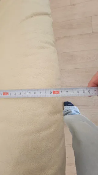 Sofá 3 plazas Piel color Crema Barato